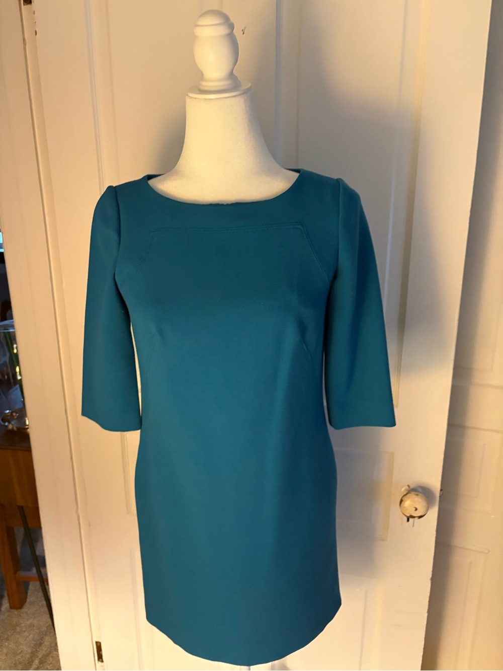 Ann Taylor Factory Teal Midi Sheath Dress